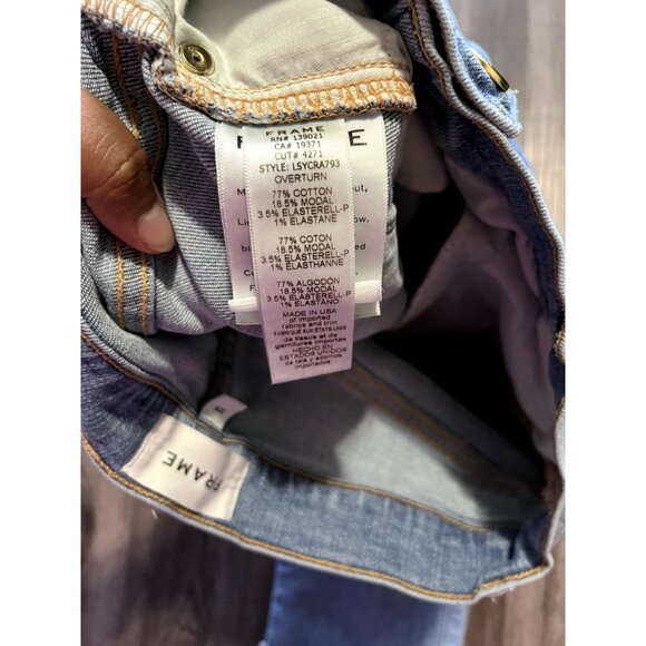 Frame Le Sylvie Crop Raw Hem Denim Jeans Size 25 - Picture 6 of 7